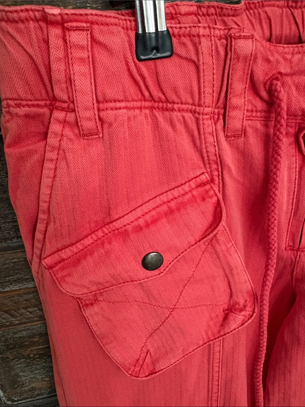 Free People Tahiti Pull On Coral Cargo Pants